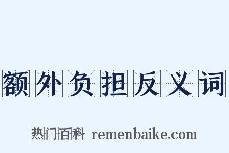 额外负担反义词是什么意思的图片